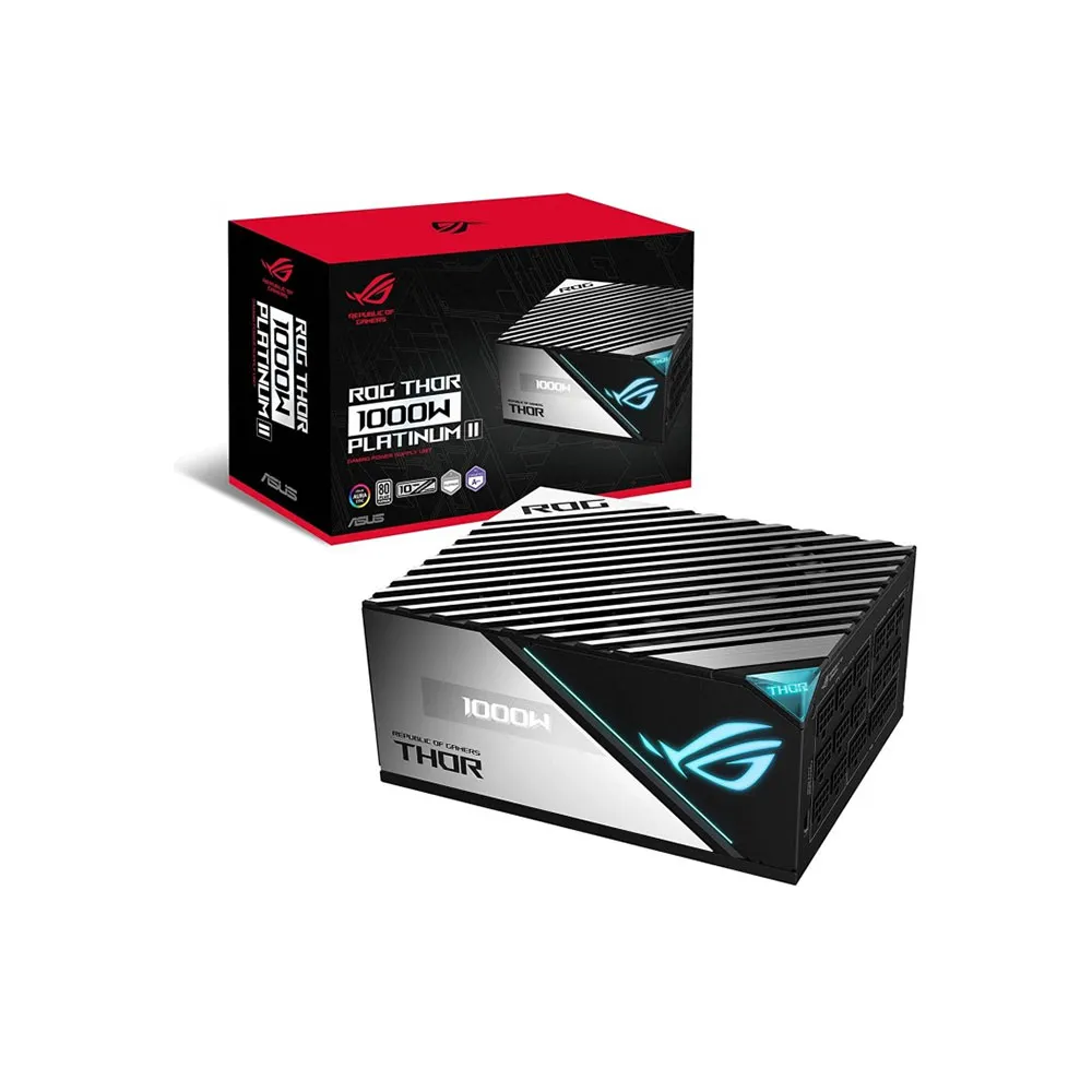 ASUS ROG-THOR-1000P2-GAMING Alimentatore 1000W 80 PLUS Platinum ATX Nero, Argento