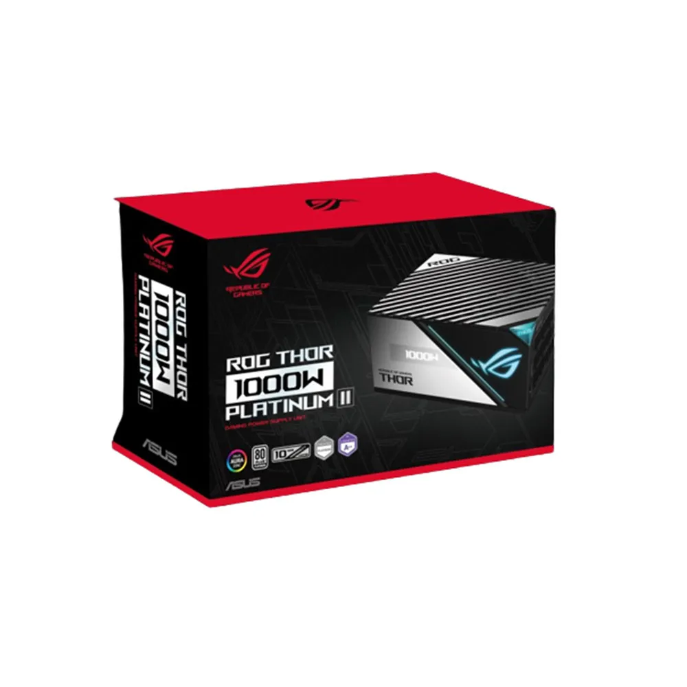 ASUS ROG-THOR-1000P2-GAMING Alimentatore 1000W 80 PLUS Platinum ATX Nero, Argento