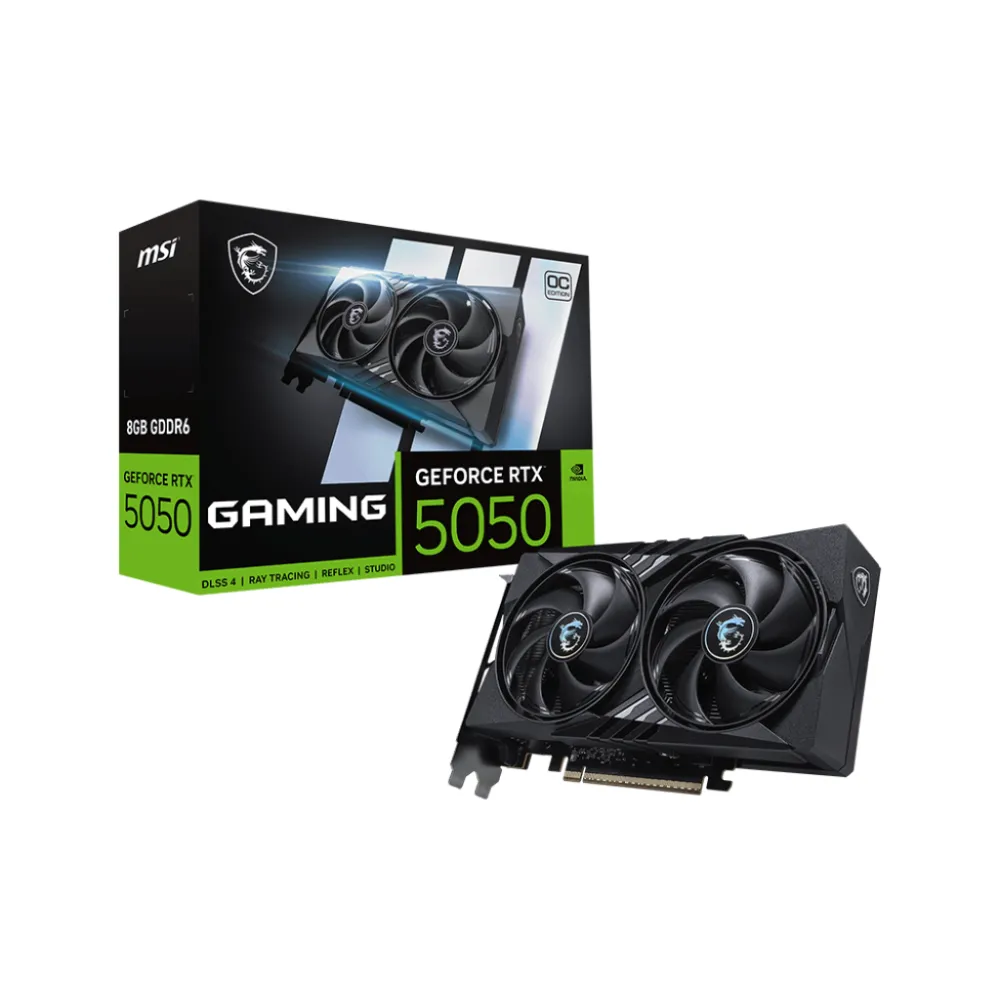 MSI GeForce RTX 5050 8G GAMING OC NVIDIA 8 GB GDDR6, 7680 x 4320 Pixel 128 bit 20 Gbit/s PCI Express x16 5.0, Porte HDMI: 1, DisplayPorts: 3