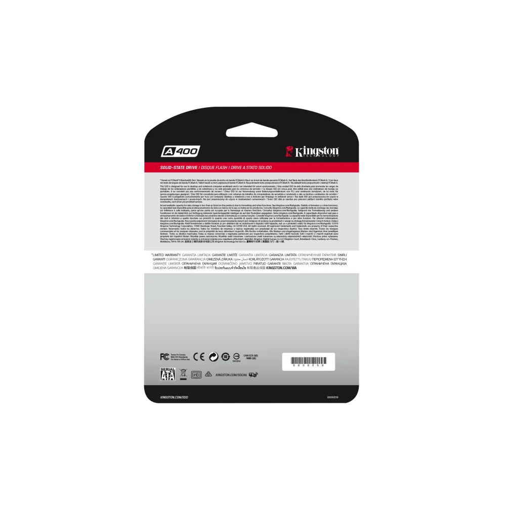 Kingston A400 SSD 240GB SataIII 2.5" 500/350 MB/s