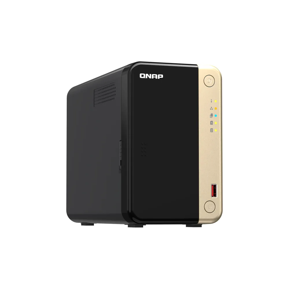 QNAP TS-264 NAS Tower Intel® Celeron® N5095 8 GB QNAP QTS Nero, Oro