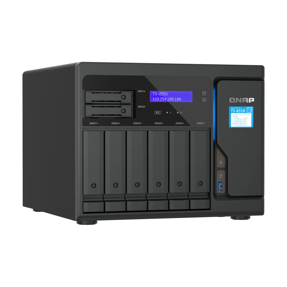 QNAP TS-855X SAN Tower Intel® Atom® C5125 8 GB DDR4 QNAP QTS Nero