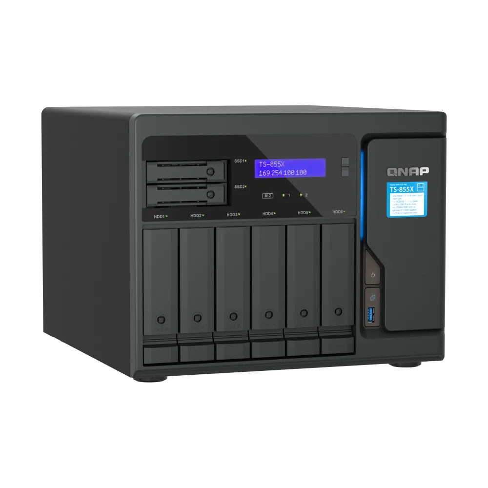 QNAP TS-855X SAN Tower Intel® Atom® C5125 8 GB DDR4 QNAP QTS Nero