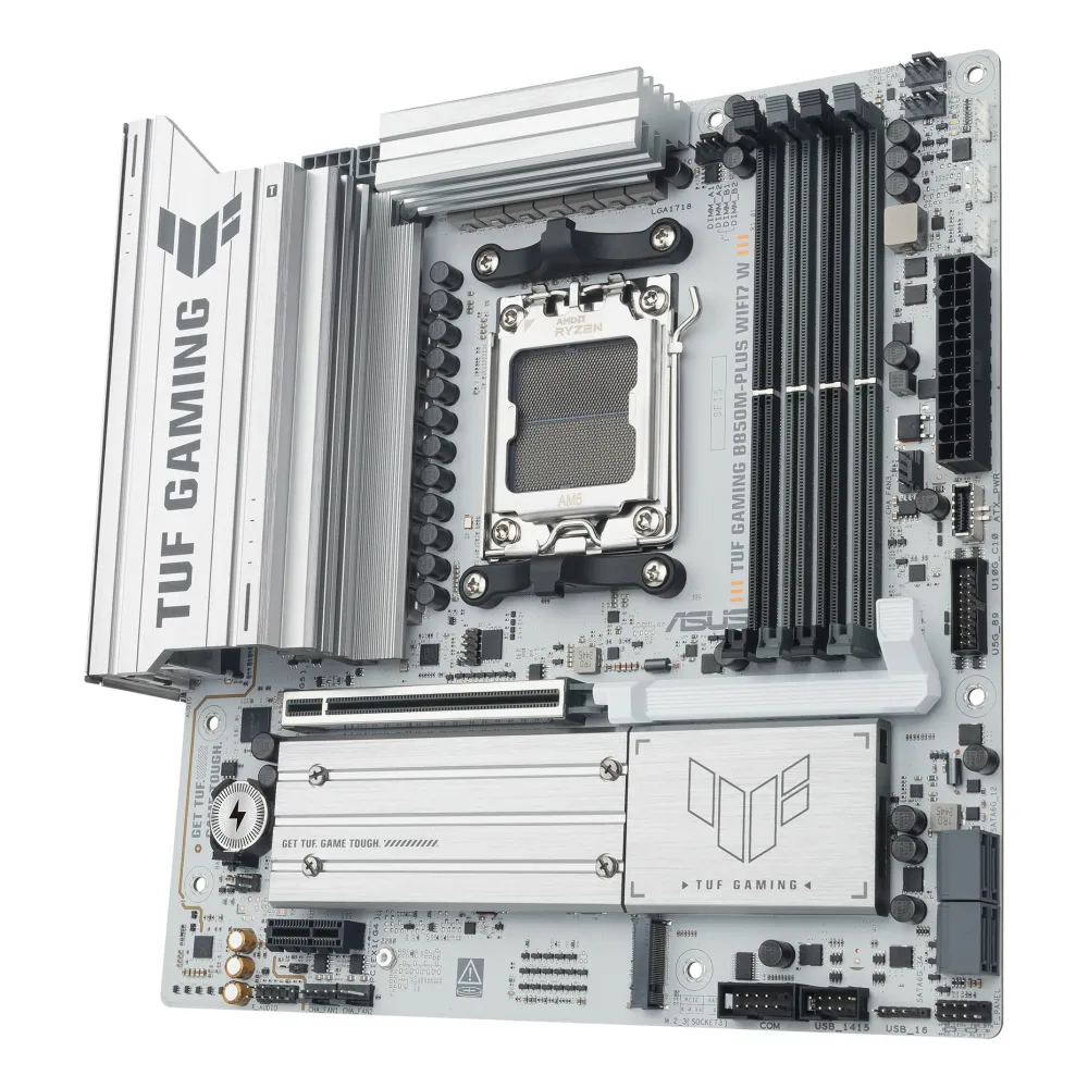 Asus TUF Gaming B850M-PLUS WiFi 7 W Motherboard Micro-ATX AMD AM5 White