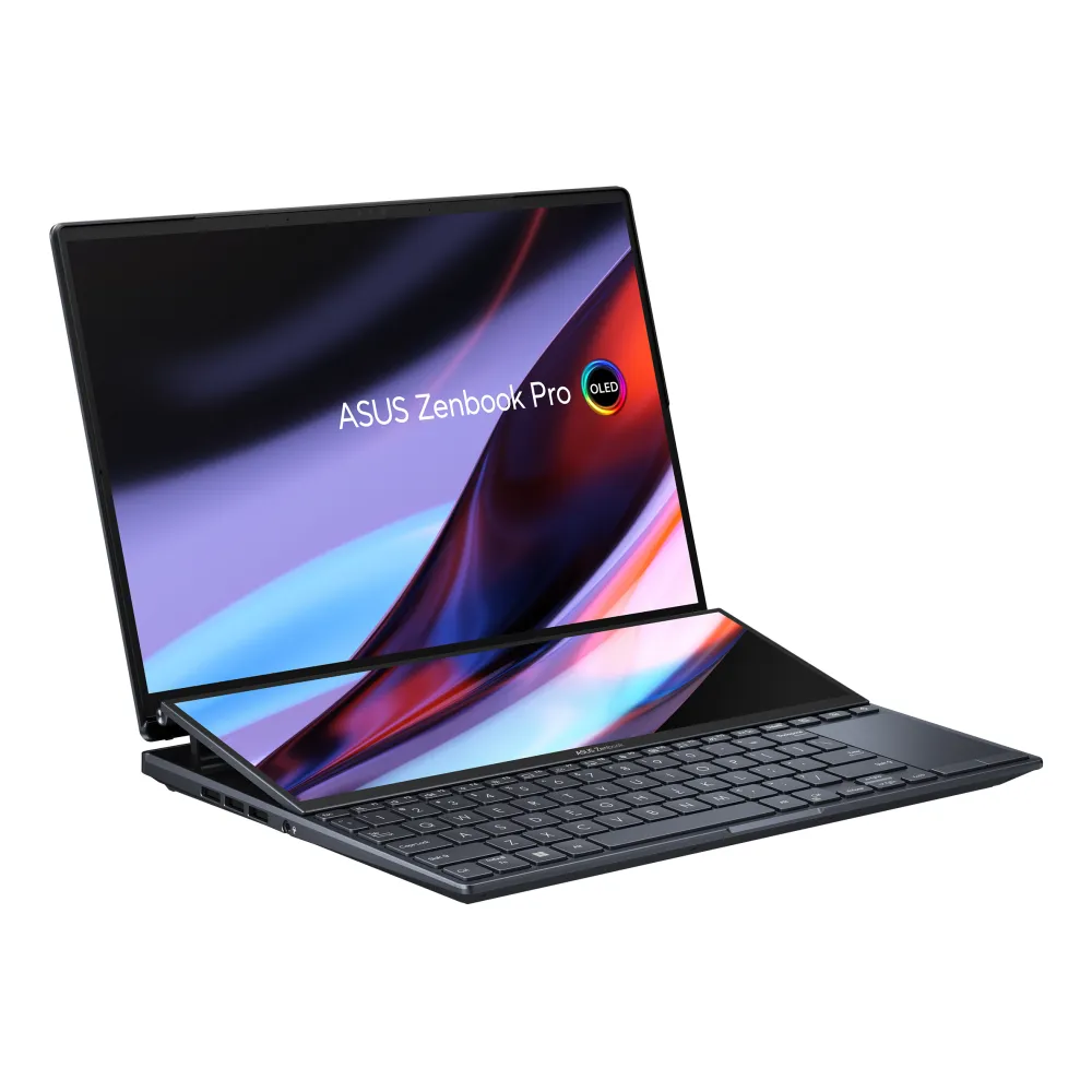 ASUS Zenbook Pro 14 Duo OLED UX8402ZA-M3031X Intel® Core™ i7-12700H Notebook 36,8 cm (14.5") Touch screen 2.8K 16 GB LPDDR5-SDRAM 1 TB SSD Wi-Fi 6E (802.11ax) Windows 11 Pro Nero