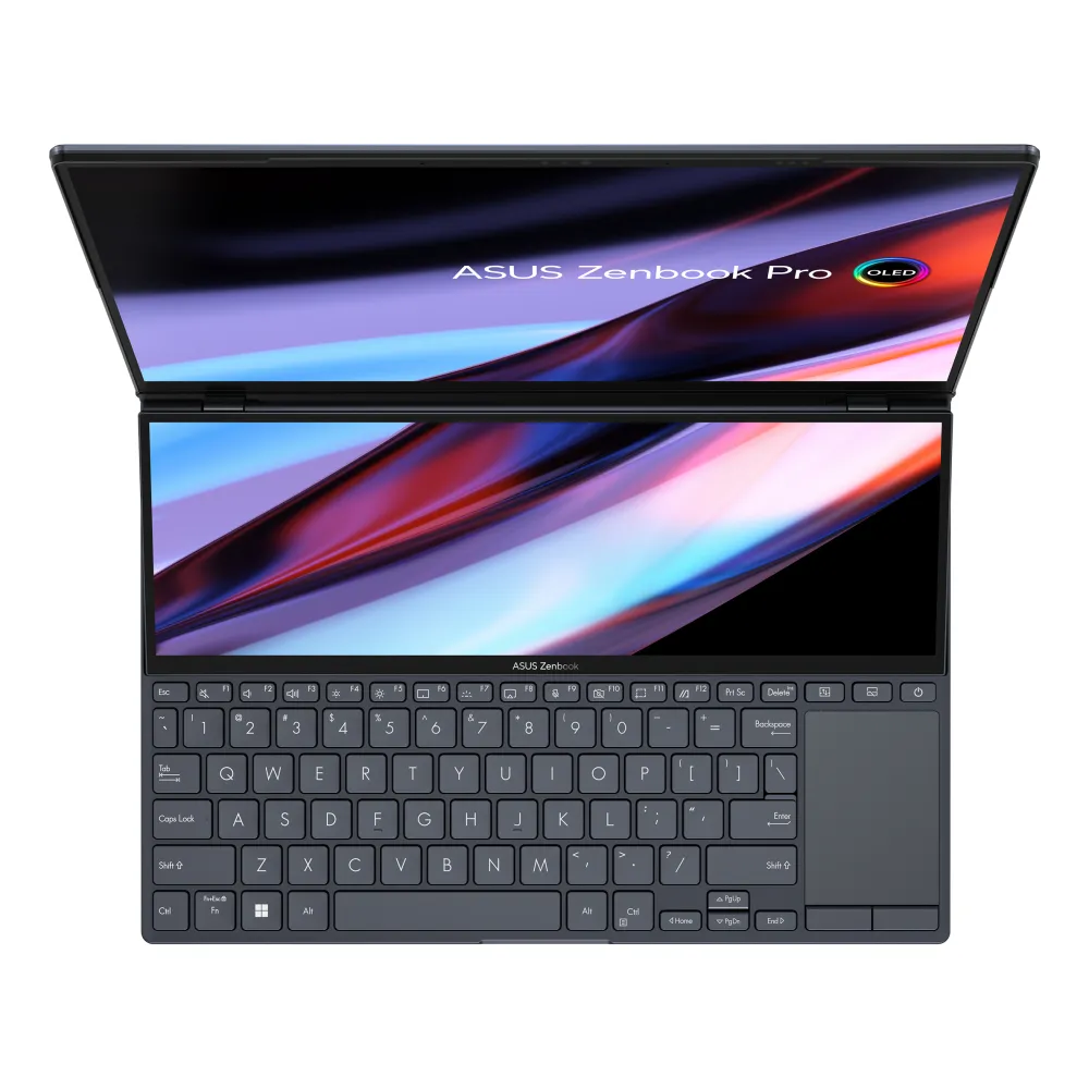 ASUS Zenbook Pro 14 Duo OLED UX8402ZA-M3031X Intel® Core™ i7-12700H Notebook 36,8 cm (14.5") Touch screen 2.8K 16 GB LPDDR5-SDRAM 1 TB SSD Wi-Fi 6E (802.11ax) Windows 11 Pro Nero