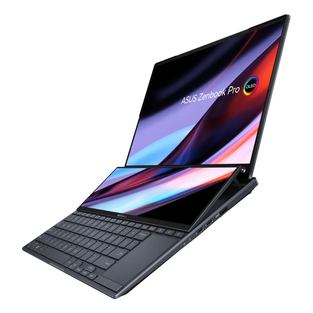 ASUS Zenbook Pro 14 Duo OLED UX8402ZA-M3031X Intel® Core™ i7-12700H Notebook 36,8 cm (14.5") Touch screen 2.8K 16 GB LPDDR5-SDRAM 1 TB SSD Wi-Fi 6E (802.11ax) Windows 11 Pro Nero