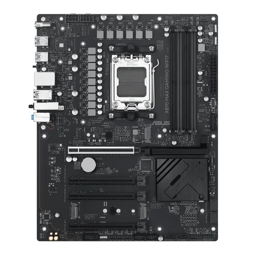 ASUS X870 MAX GAMING WIFI7 AMD X870 Socket AM5 ATX, 2.5 Gigabit Ethernet, Wi-Fi 7 (802.11be), Bluetooth 5.4