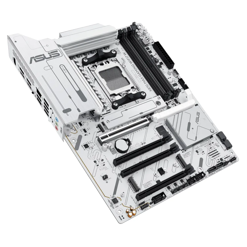 ASUS X870 MAX GAMING WIFI7 W AMD X870 Socket AM5 ATX, 2.5 Gigabit Ethernet,  Wi-Fi 7 (802.11be), Bluetooth 5.4