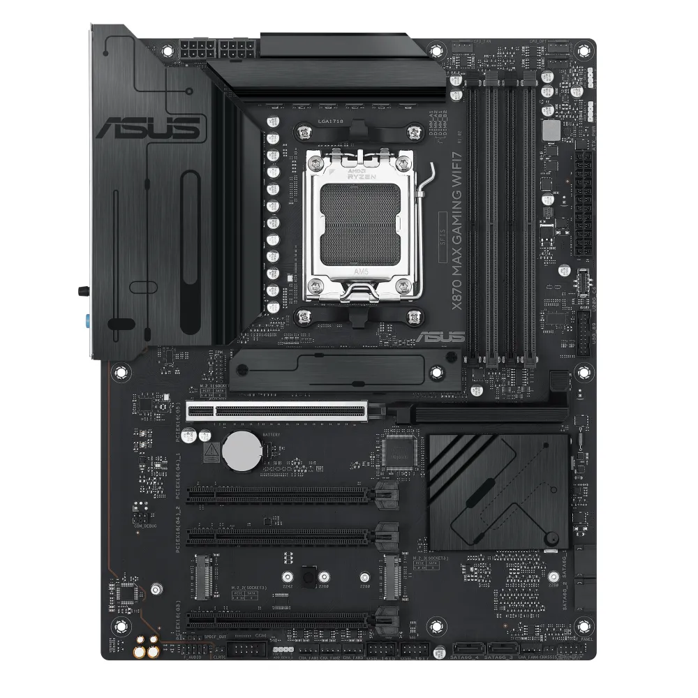 ASUS X870 MAX GAMING WIFI7 AMD X870 Socket AM5 ATX, 2.5 Gigabit Ethernet, Wi-Fi 7 (802.11be), Bluetooth 5.4
