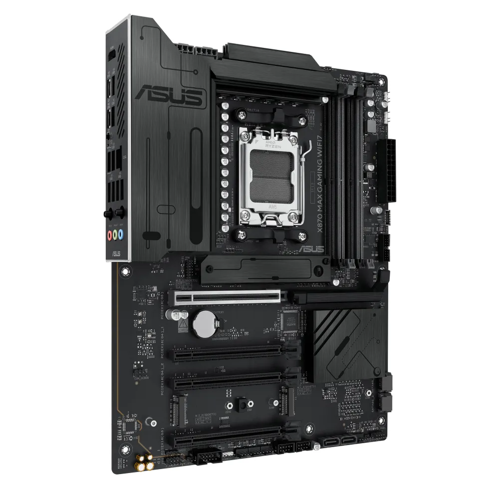 ASUS X870 MAX GAMING WIFI7 AMD X870 Socket AM5 ATX, 2.5 Gigabit Ethernet, Wi-Fi 7 (802.11be), Bluetooth 5.4