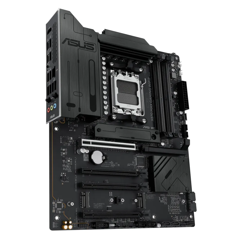 ASUS X870 MAX GAMING WIFI7 AMD X870 Socket AM5 ATX, 2.5 Gigabit Ethernet, Wi-Fi 7 (802.11be), Bluetooth 5.4