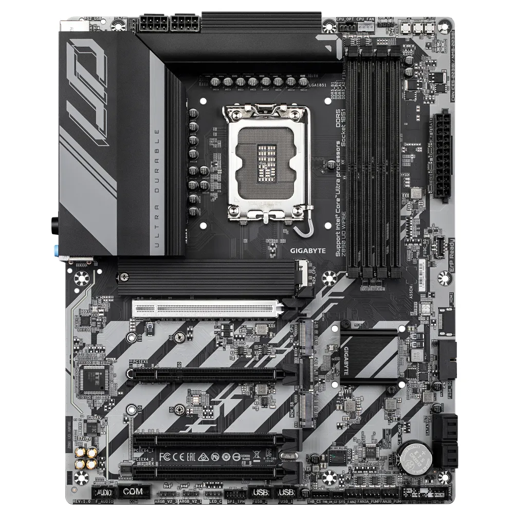 GIGABYTE Z890 UD WIFI6E Scheda Madre - Supporta CPU Intel Core Ultra (Serie 2), VRM a 12+1+2 fasi, fino a 8800MHz DDR5 (OC), 1xPCIe 5.0 + 2xPCIe 4.0, Wi-Fi 6E, LAN 2.5GbE, USB 4