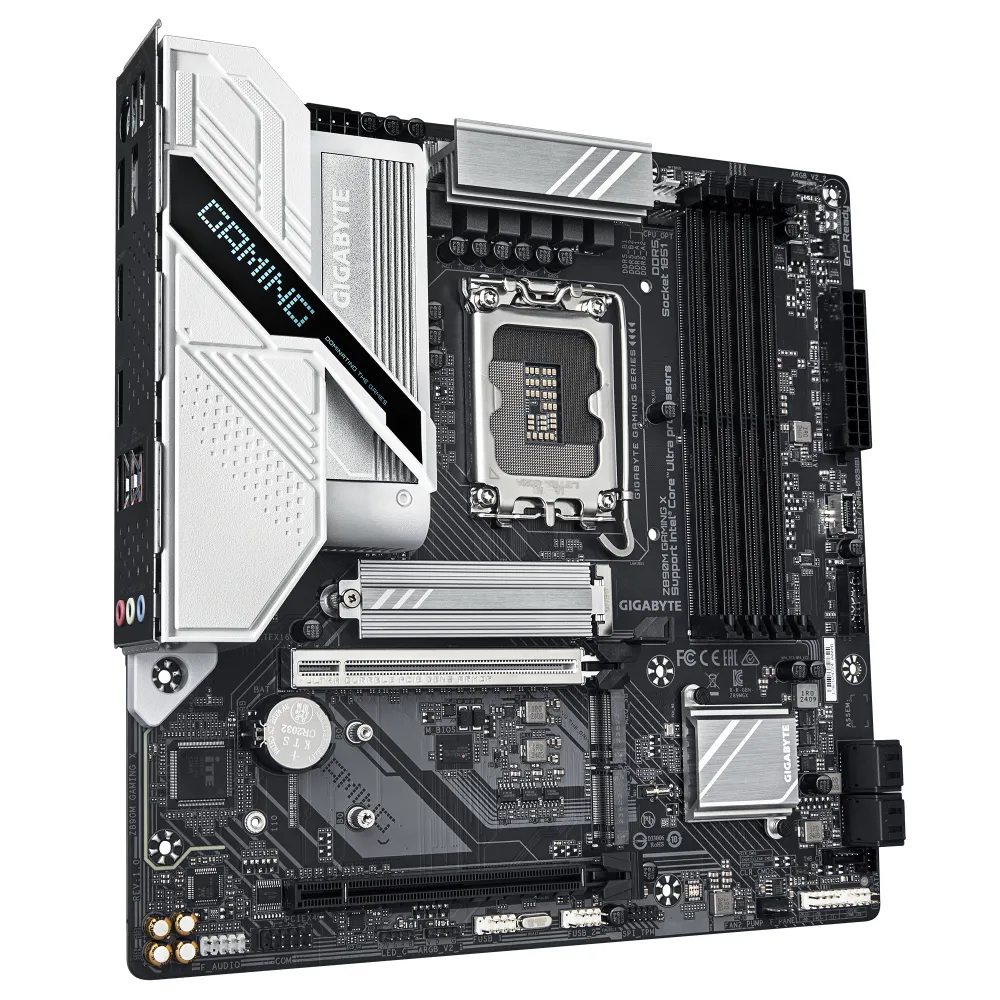 GIGABYTE Scheda madre Z890M GAMING X - Supporta CPU Intel Core Ultra (Serie 2), 8+1+2 fasi VRM, fino a 8800MHz DDR5 (OC), 1xPCIe 5.0 + 2xPCIe 4.0, LAN 2.5GbE, USB 3.2 Gen 1