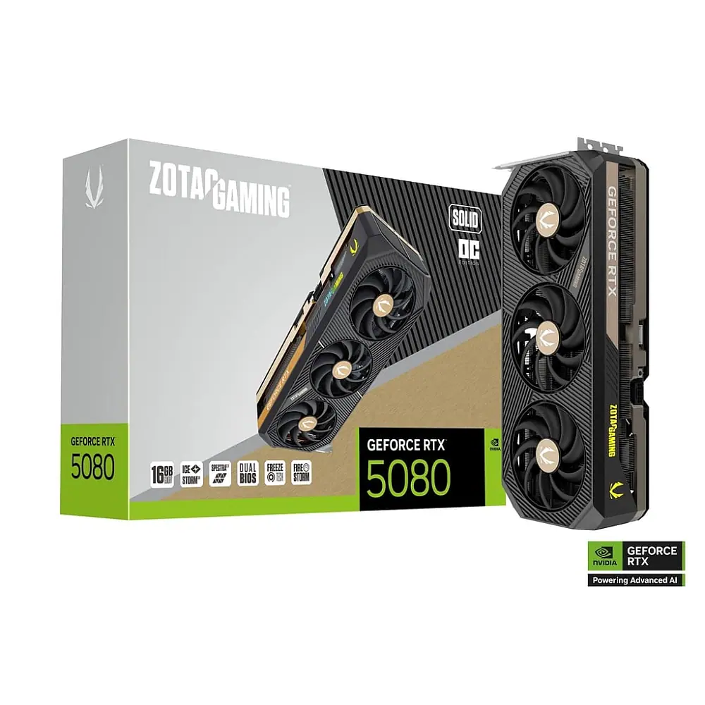 Zotac GAMING GeForce RTX 5080 SOLID OC NVIDIA 16 GB GDDR7