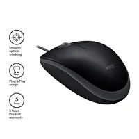 Logitech B110 Silent mouse Ufficio Ambidestro USB tipo A Ottico 1000 DPI
