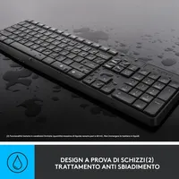 Logitech MK235 Combo Tastiera e Mouse Wireless per Windows, Ricevitore Unifying USB 2,4 GHz Wireless, 15 Tasti FN, Lunga Durata della Batteria, Compatibile con PC, Laptop
