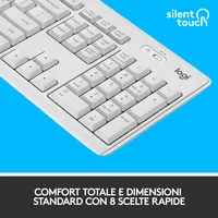 Logitech MK295 Silent Wireless Combo - Kit Tastiera e Mouse Wireless Layout Italiano, Tecnologia SilentTouch