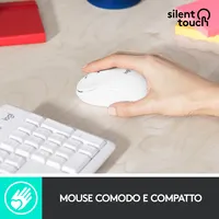 Logitech MK295 Silent Wireless Combo - Kit Tastiera e Mouse Wireless Layout Italiano, Tecnologia SilentTouch