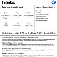 Notebook HP ZBook Ultra G1a Copilot+ PC AI Workstation Mobile Display (14") WUXGA, Cpu AMD Ryzen AI Max+ PRO 395, Ram 64 GB, SSD 1 TB, Windows 11 Pro