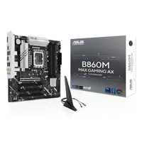 ASUS B860M MAX GAMING AX Intel B860 LGA 1851 (Socket V1) micro ATX, 2.5 Gigabit Ethernet, Wi-Fi 6 (802.11ax), Bluetooth 5.3