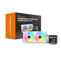 Cougar Poseidon Vistek Pro 240 - AIO, LGA1851-1700-1200-AM5-AM4, Radiatore 240mm, ARGB, Bianco, Display IPS