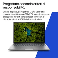 HP ZBook 16 G2i - Display 16" 300N Low Blue Light 60Hz, Intel Core Ultra 7 356H, 32GB RAM DDR5, 1TB SSD, Windows 11 Pro, AI PC, Argento