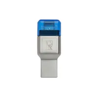 Kingston Technology MobileLite Duo 3C lettore di schede USB 3.2 Gen 1 (3.1 Gen 1) Type-A/Type-C Blu, Argento