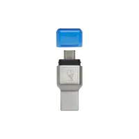 Kingston Technology MobileLite Duo 3C lettore di schede USB 3.2 Gen 1 (3.1 Gen 1) Type-A/Type-C Blu, Argento