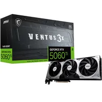 MSI VENTUS GeForce RTX 5060 TI 16G 3X OC NVIDIA 16 GB GDDR7, 7680 x 4320 Pixel 128 bit 28 Gbit/s PCI Express x16 5.0, Quantità porte HDMI: 1 Quantità DisplayPorts: 3