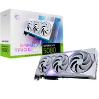 MSI GAMING GEFORCE RTX 5080 16G TRIO OC WHITE scheda video NVIDIA 16 GB GDDR7, 7680 x 4320 Pixel 256 bit 30000 MHz PCI Express x16 5.0, Quantità porte HDMI: 1, DisplayPorts: 3