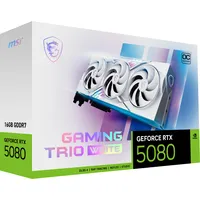 MSI GAMING GEFORCE RTX 5080 16G TRIO OC WHITE scheda video NVIDIA 16 GB GDDR7, 7680 x 4320 Pixel 256 bit 30000 MHz PCI Express x16 5.0, Quantità porte HDMI: 1, DisplayPorts: 3