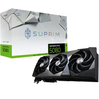 MSI SUPRIM GeForce RTX5080 16G SOC NVIDIA GeForce RTX 5080 16 GB GDDR7, 7680 x 4320 Pixel 256 bit PCI Express x16 5.0, Quantità porte HDMI: 1, DisplayPorts: 3