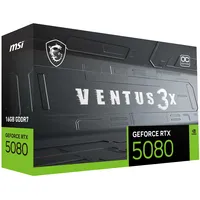 MSI GeForce RTX 5080 Ventus 3X OC Plus - 16GB GDDR7, PCIe 5.0, Triple Fan, Overclocked Edition