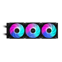 GIGABYTE AORUS WATERFORCE II 360 AIO Raffreddamento a liquido per CPU - 3x ventole ARGB da 120 mm, meccanismo a incastro, DAISY-CHAIN, compatibile con Intel LGA 1851 e AMD AM5