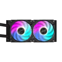 GIGABYTE AORUS WATERFORCE X II 240 Raffreddamento a liquido per CPU AIO - 2x ventole ARGB da 120 mm, LCD a colori, DAISY-CHAIN, compatibile con Intel LGA 1851 e AMD AM5