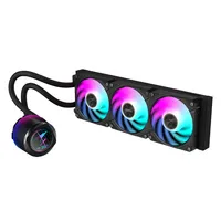 GIGABYTE AORUS WATERFORCE X II 360 Raffreddamento a liquido per CPU AIO - 3x ventole ARGB da 120 mm, LCD a colori, DAISY-CHAIN, compatibile con Intel LGA 1851 e AMD AM5