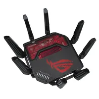 ASUS ROG Rapture GT-BE19000 router wireless Multi-Gigabit Ethernet Tri-band (2,4 GHz/5 GHz/6 GHz) Nero, Rosso