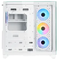 Case DARK CAVE PANO - Gaming Tower- ATX- 4x12cm ARGB fan- 2xUSB3- Type-C- Temp Glass Top- Side & Front Panel- White Edition