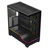 Case SHOWBUI WAVE 82B - Gaming Tower- ATX- 4x12cm ARGB fan- 2xUSB3- Type-C- Darker Temp Glass Side & Front Panel