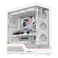 Case SHOWBUI WAVE 82W - Gaming Tower- ATX- 4x12cm ARGB fan- 2xUSB3- Type-C- Temp Glass Side & Front Panel- White Ed.