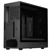 Case WOODY W2B - Gaming Tower- ATX- 4x14cm Black fan- 2xUSB3- Type-C- Wood Front- Darker Temp Glass Side Panel