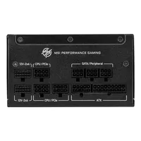 Alimentatore Msi MPG A1000GS PCIE5, 1000W 80 Plus Gold, ATX 3.1, Nero