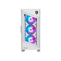 MSI MPG Velox 100R White - Case Mid-Tower, Ottimizzato per Airflow Laterale