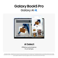 Samsung Galaxy Book5 Pro Intel Core Ultra 7 256V Notebook (14") Touch screen WQXGA+ 16 GB LPDDR5x-SDRAM 512 GB SSD Wi-Fi 7 (802.11be) Windows 11 Home Grigio