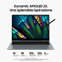 Samsung Galaxy Book4 Pro 360 Intel Core Ultra 7 155H Ibrido (2 in 1) 40,6 cm (16") Touch screen WQXGA+ 16 GB LPDDR5x-SDRAM 1 TB SSD Wi-Fi 6E (802.11ax) Windows 11 Pro Grigio